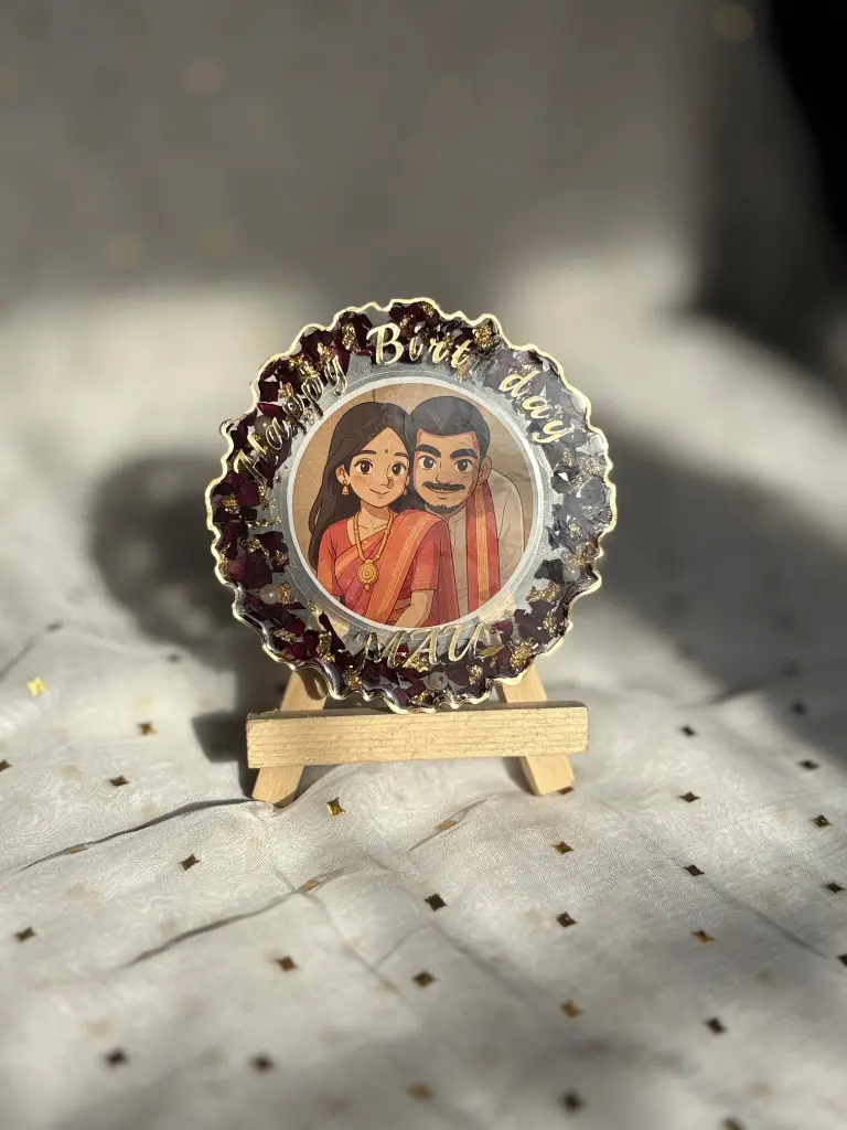 4 inch agate birthday frame, photo 2