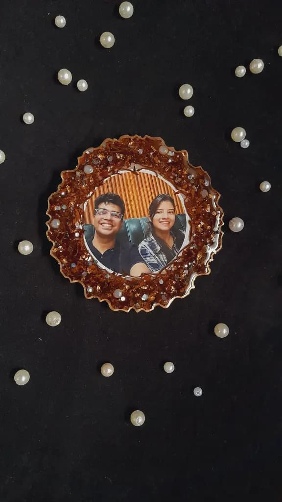 Image of 4 inch agate dry lotus frame